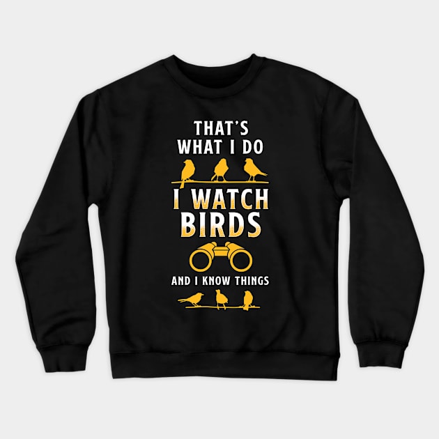 Watching Birds Crewneck Sweatshirt by Cooldruck